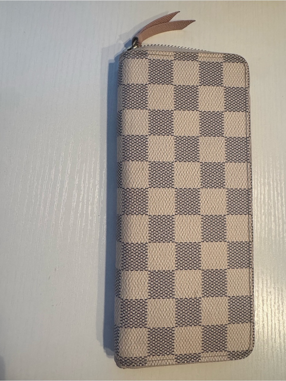 Louis Vuitton Damier Azur Zip Wallet - Beige and Light Gray